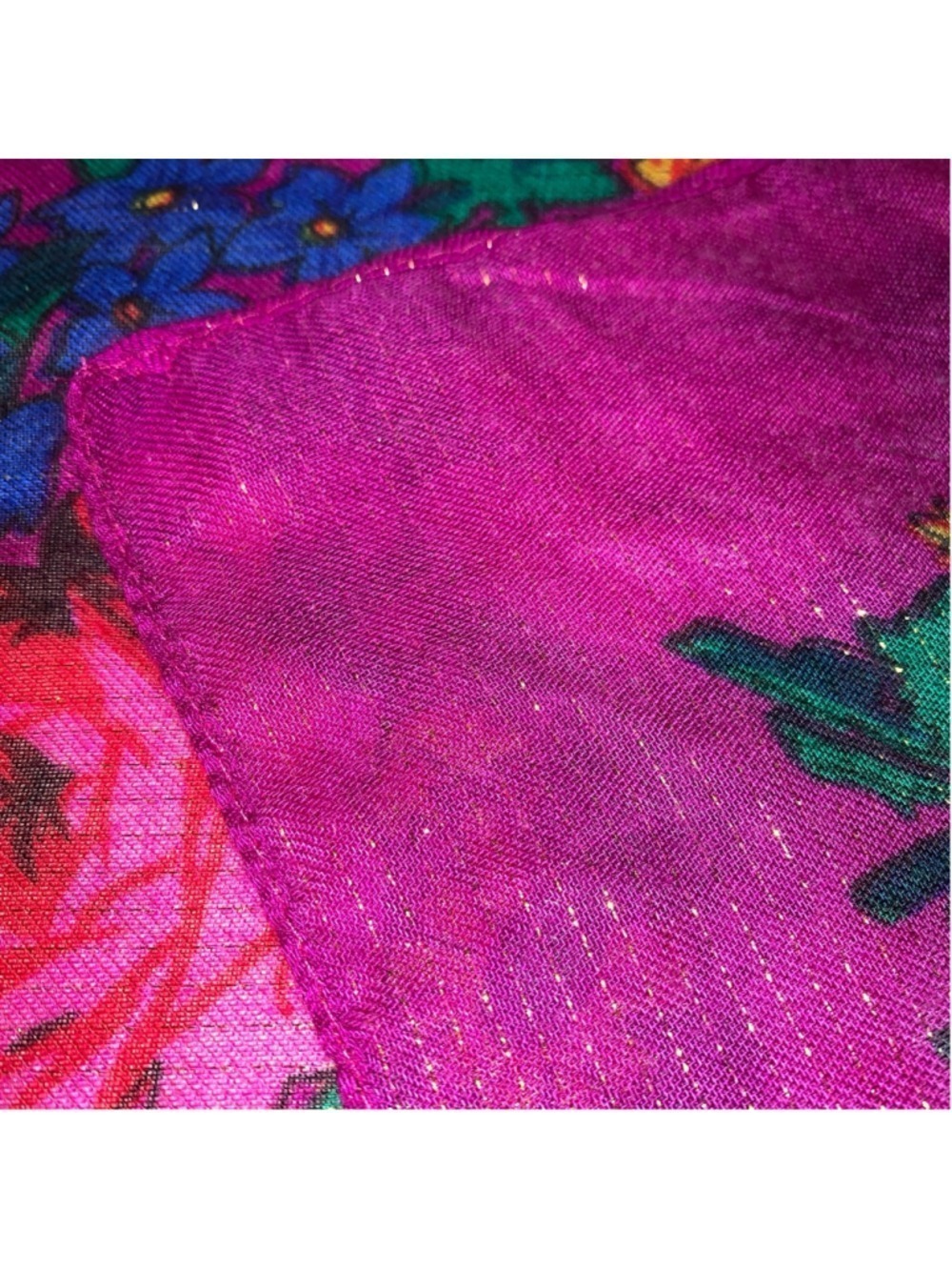 Women's Unbranded Scarf One Size Purple Floral - Picture 3 of 7